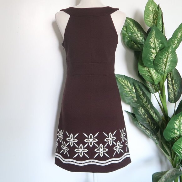 Laundry by Shelli Shelli Segal Sleeveless Fit & Flare Dress Embroidered Beaded 4 - Picture 6 of 14